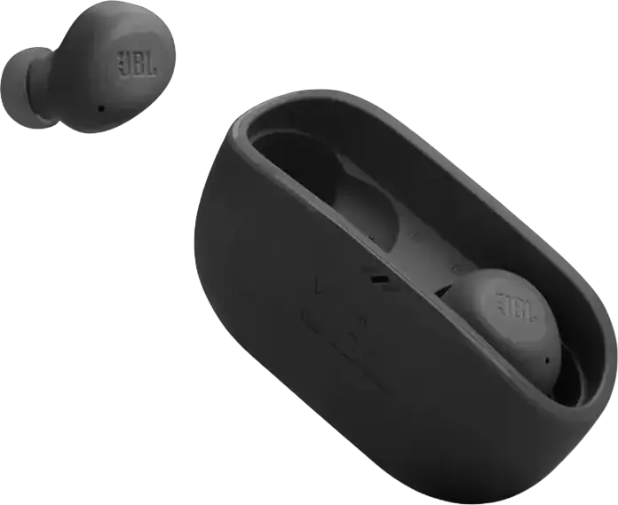 JBL Wave Buds True Wireless Earbuds - Black, with 8mm Drivers, Deep Bass Sound, 32h Battery Life, IP54 Water and Dust Resistant, JBL Headphones App Support