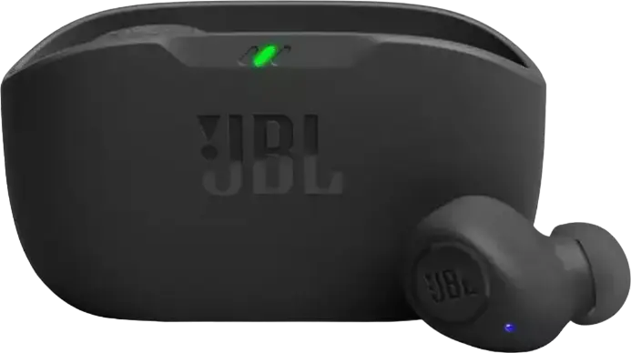 JBL Wave Buds True Wireless Earbuds - Black, with 8mm Drivers, Deep Bass Sound, 32h Battery Life, IP54 Water and Dust Resistant, JBL Headphones App Support