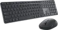 Dell Pro 7 Slim Wireless Keyboard and Mouse Combo KM726, Bluetooth and 2.4 GHz, Optical Mouse 6000 dpi, Membrane Keyboard, Black