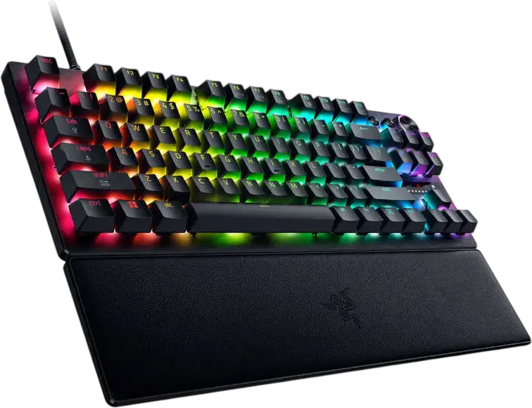Razer Huntsman V3 Pro TKL 8KHz Wired Gaming Keyboard, English Layout, Analog Optical Switches Gen-2, Rapid Trigger, Snap Tap, Adjustable Actuation, PBT Keycaps, RGB