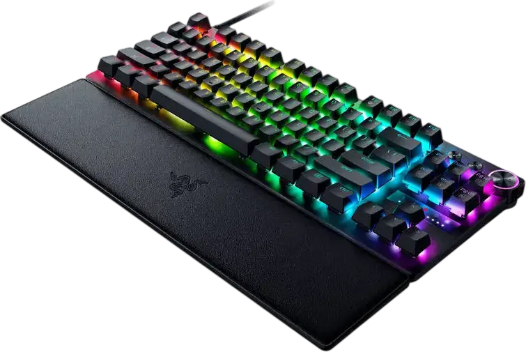 Razer Huntsman V3 Pro TKL 8KHz Wired Gaming Keyboard, English Layout, Analog Optical Switches Gen-2, Rapid Trigger, Snap Tap, Adjustable Actuation, PBT Keycaps, RGB