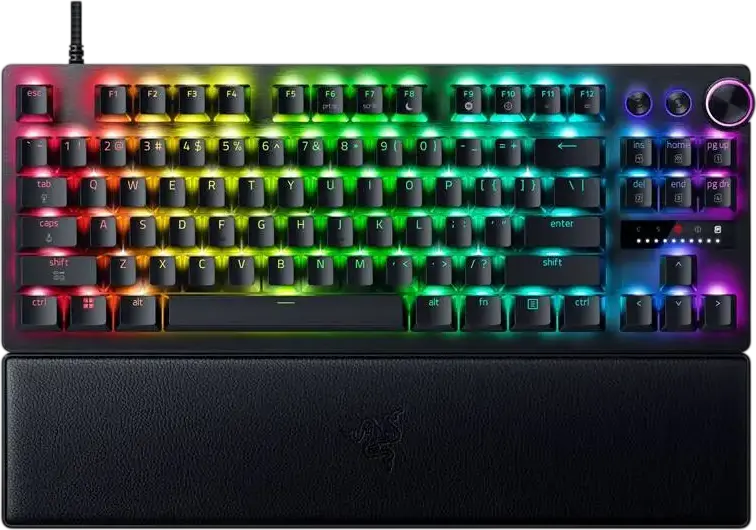 Razer Huntsman V3 Pro TKL 8KHz Wired Gaming Keyboard, English Layout, Analog Optical Switches Gen-2, Rapid Trigger, Snap Tap, Adjustable Actuation, PBT Keycaps, RGB