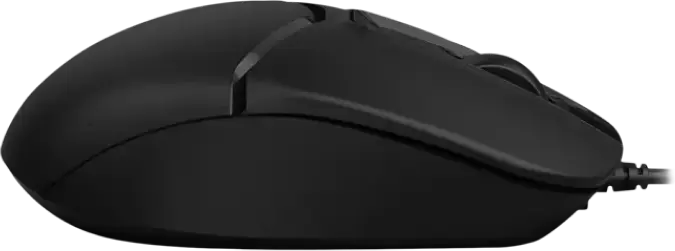 Mouse Optic cu Fir A4Tech FStyler FM12S, USB, Negru, 1200 DPI, 3 Butoane, Click Silentios, Design Ambidextru, Scroll Inteligent, Cablu 150 cm