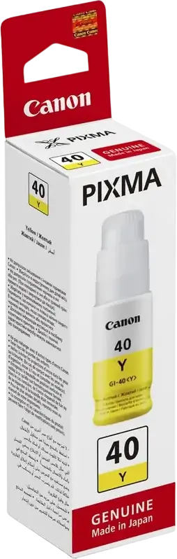 Canon GI-40 Yellow Ink Bottle, 70ml Dye-based Ink for PIXMA G6040 G5040 GM2040 G7040 GM4040 Printers, High Yield 7700 Pages