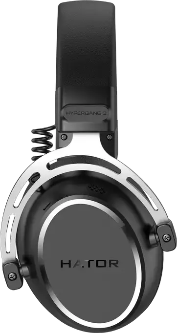 Casca Gaming HATOR Hypergang 3 Wired, Neagra, Hi-Res LDAC, ANC Hibrid, Bluetooth 5.4, 2.4GHz, Difuzoare 40mm, Audio Spatial THX, Microfon Detasabil, Baterie 40h