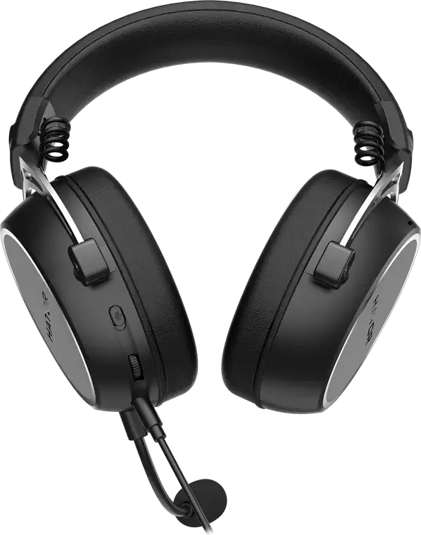 Casca Gaming HATOR Hypergang 3 Wired, Neagra, Hi-Res LDAC, ANC Hibrid, Bluetooth 5.4, 2.4GHz, Difuzoare 40mm, Audio Spatial THX, Microfon Detasabil, Baterie 40h