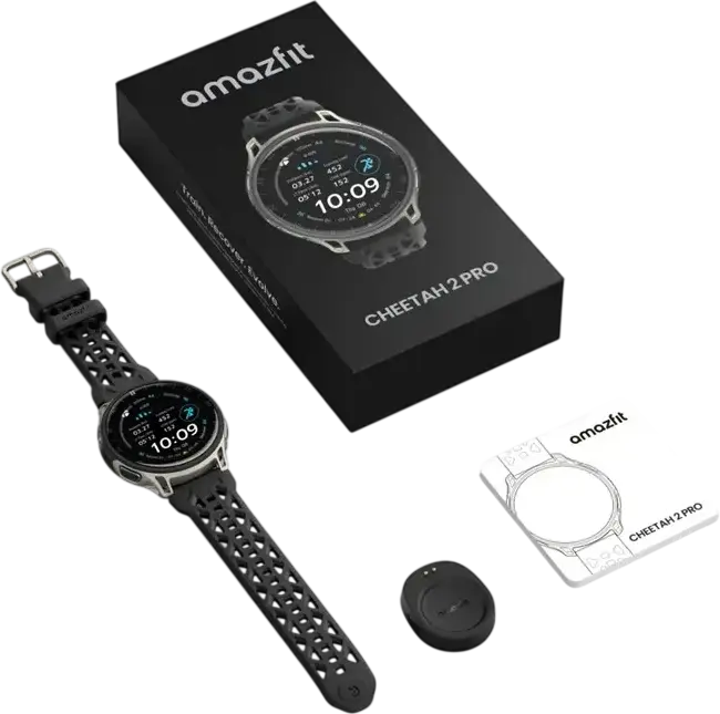 Смарт-часы Amazfit Cheetah 2 Pro, AMOLED 1.32" 3000 нит, Титановый корпус, Сапфировое стекло, Двухдиапазонный GPS, Память 32ГБ, 5 ATM, Батарея до 20 дней