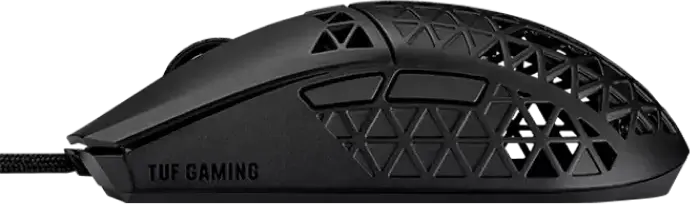 Игровой мышь ASUS TUF Gaming M4 Air Ultralight Honeycomb, сенсор PAW3335 16,000 DPI, 6 программируемых кнопок, влагозащита IPX4, черный