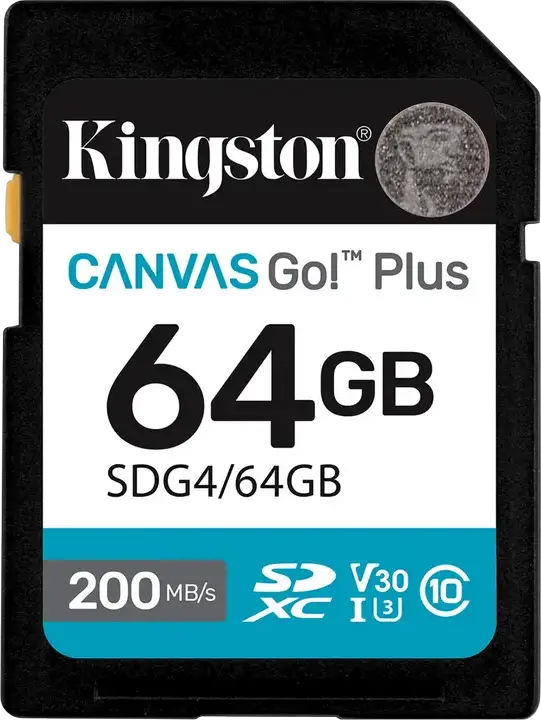 Card de Memorie Kingston Canvas Go! Plus, 64GB (SDG4/64GB)