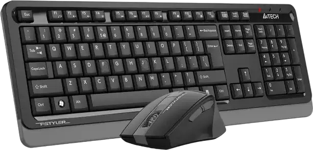 Set Tastatură + Mouse A4Tech FG1035, Fără fir, Negru | Gri