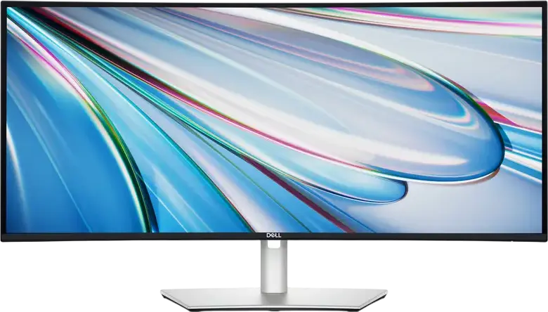 Dell UltraSharp U3425WE 34.14" Curved WQHD IPS Monitor, 3440x1440, 120Hz, Thunderbolt 4, 90W PD, KVM Switch, RJ45, DCI-P3 98%, Silver