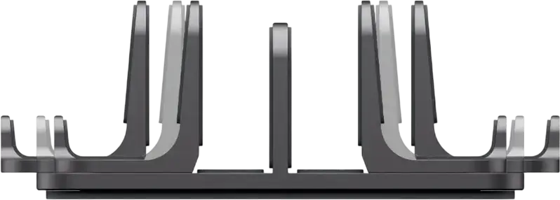 Spigen LD208S4 Vertical Laptop Stand and Desk Organizer, Adjustable Aluminum Holder for 4 Devices, Tablets and Smartphones, Space Gray