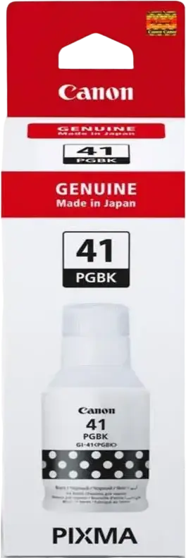 Sticla de cerneala Canon GI-41 Negru Pigment 135ml pentru PIXMA G1420 G2420 G2460 G3420 G3460, Capacitate 6000-7600 Pagini, Sistem de reumplere