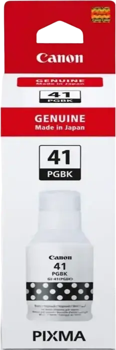 Sticla de cerneala Canon GI-41 Negru Pigment 135ml pentru PIXMA G1420 G2420 G2460 G3420 G3460, Capacitate 6000-7600 Pagini, Sistem de reumplere