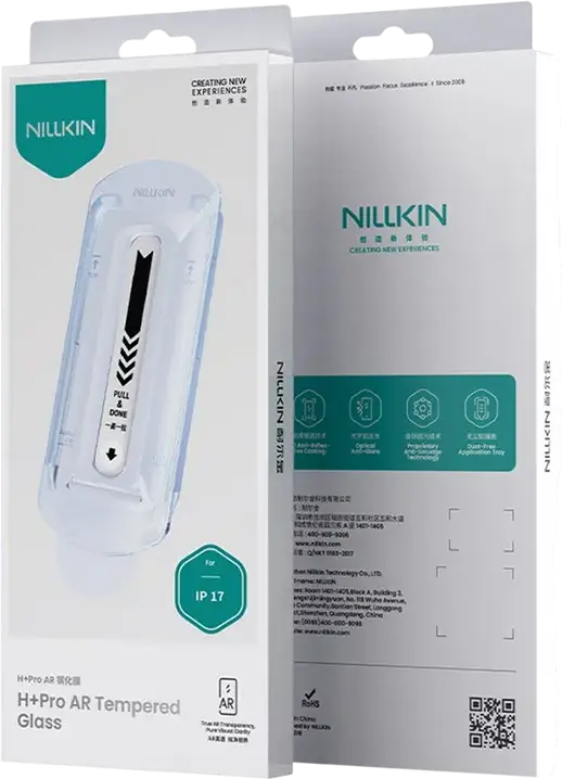 Nillkin Amazing H+ Pro Tempered Glass Screen Protector for Apple iPhone 17, 9H Hardness, 0.2mm Japanese AGC Glass, 2.5D CNC Edge, Oleophobic Coating