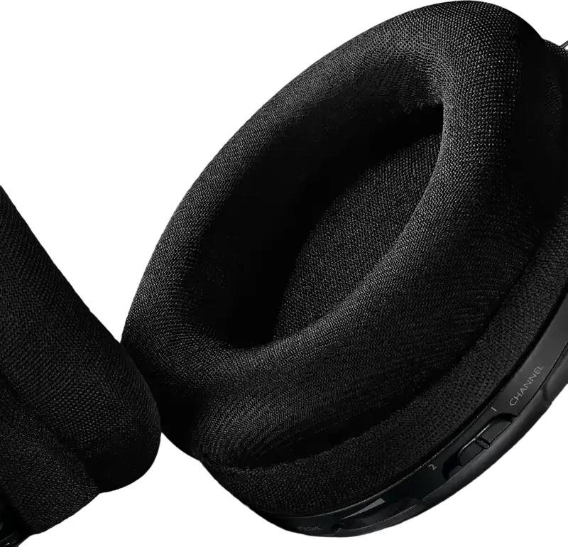 Philips SHC5200/10 Wireless Hi-Fi Over-Ear Headphones, Closed-Back Dynamic 32mm Drivers, FM Transmitter Base, 100m Range, 14h Battery Life, Black