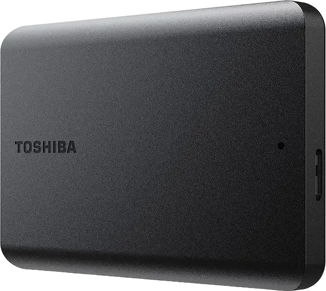 Toshiba Canvio Basics 2.5" External Portable Hard Drive, 4 TB, USB 3.2 Gen 1 Interface, 5 Gbit/s Transfer Rate, Matt Finish, Black