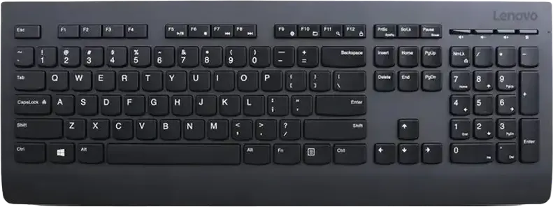 Tastatura Wireless Lenovo 4X30H56866 Professional, Receptor USB Nano 2.4 GHz, Full-size QWERTY, Membrana, Rezistenta la lichide, Criptare AES, Neagra