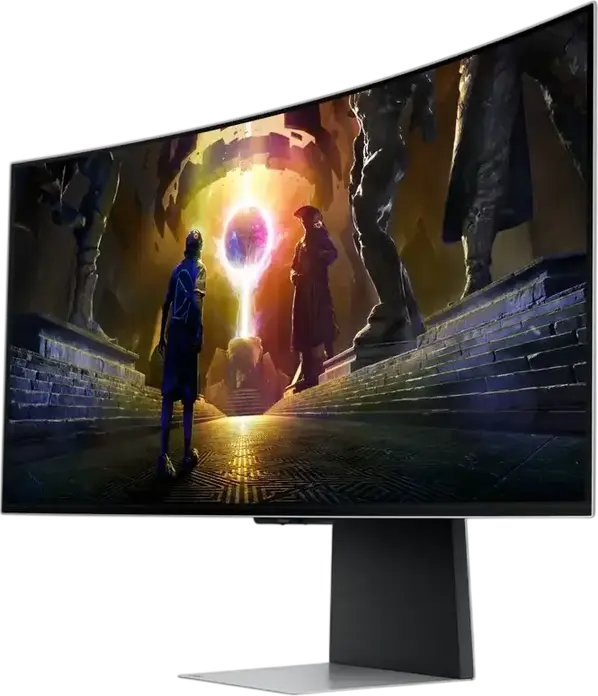 Samsung Odyssey OLED G8 S34DG852 34" Ultra WQHD Gaming Monitor, 175Hz, 0.03ms GtG, 1800R Curved, AMD FreeSync Premium Pro, Smart TV Apps, Silver