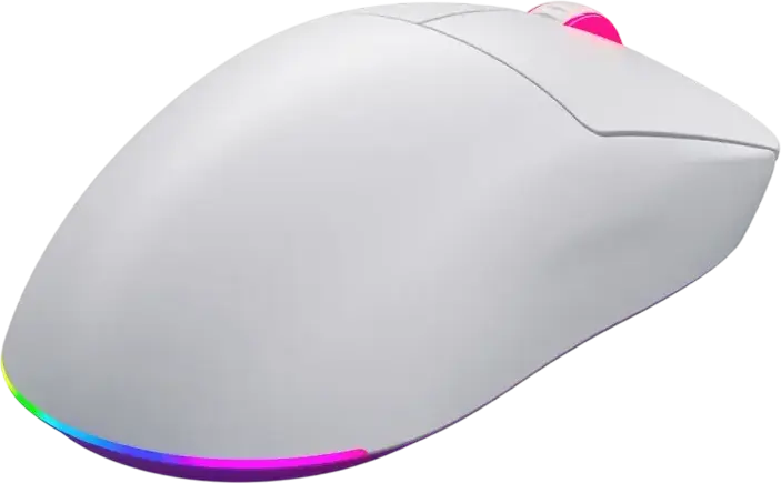 Mouse Gaming Wireless HATOR Quasar 3 Ultra 8K, Alb, Senzor PixArt PAW 3950 30,000 DPI, Rata Polling 8000Hz, Switch-uri Optice, 65g, Conectivitate Tri-mod