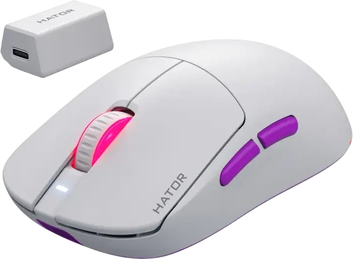 Gaming Mouse HATOR Quasar 3 Ultra 8K, Alb