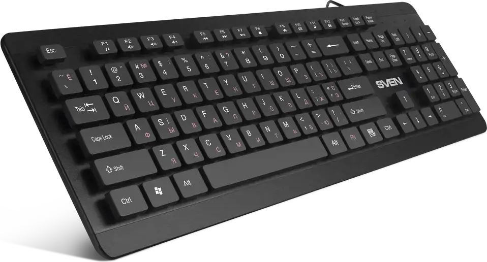 Tastatură SVEN KB-E5700H, Cu fir, Negru