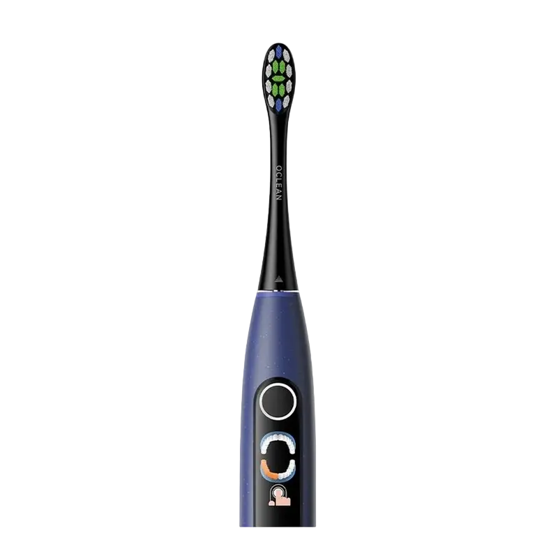 Periuță de Dinți Electrică Sonică Inteligentă Oclean X Lite, Albastru Închis, 5 Moduri de Periaj, Ecran LED cu Ghidaj Zone Omise, Încărcare USB-C, Baterie Li-ion