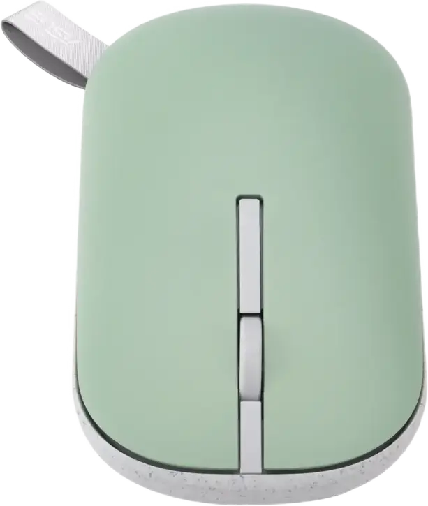 Mouse Wireless ASUS Marshmallow MD100, Optic, Verde, Bluetooth și RF 2.4GHz, 1600 DPI, capace magnetice interschimbabile, curea de transport, compatibil Windows și macOS