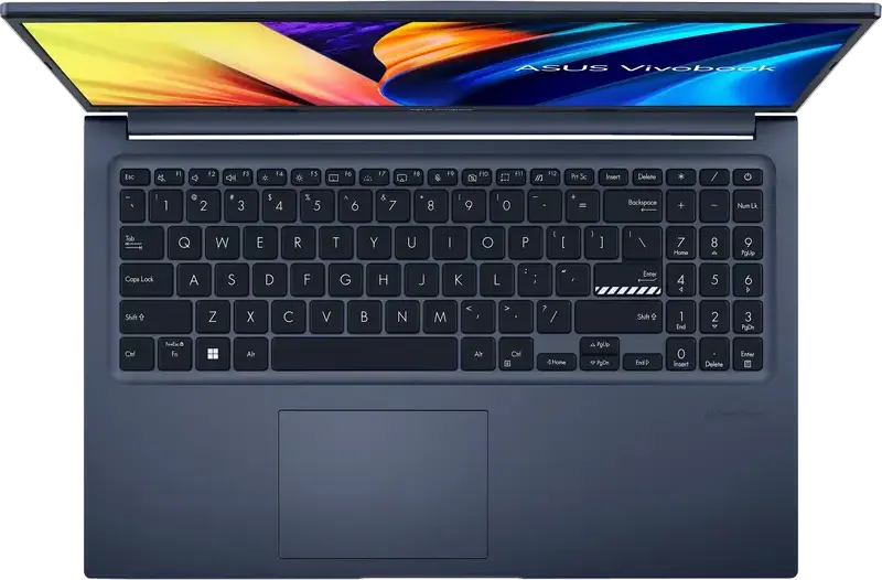 Ноутбук ASUS Vivobook 15 M1502NAQ, 15.6" FHD IPS, AMD Ryzen 7 170, 16ГБ DDR5 RAM, 512ГБ PCIe NVMe SSD, Графика Radeon 680M, Wi-Fi 6, Quiet Blue