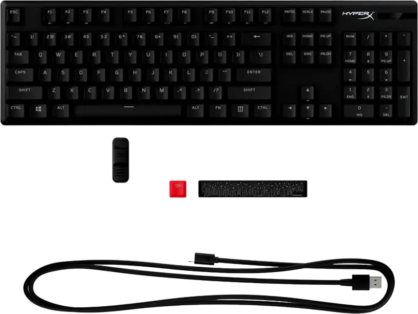 HyperX Alloy Origins PBT Mechanical Gaming Keyboard 639N5AA#ABA, Aircraft-grade Aluminum Body, Durable Side-printed PBT Keycaps, RGB Backlit, USB-C