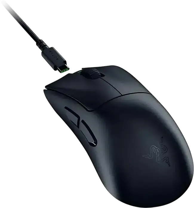 Razer DeathAdder V3 Hyperspeed Wireless Gaming Mouse, 26,000 DPI Optical Sensor, 55g Lightweight Design, Bluetooth & 2.4 GHz, Right-handed, Black