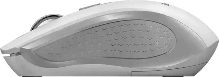 Genius NX-8025S Wireless Silent Mouse, White/Grey, 2.4GHz Optical Sensor, 1200 DPI Adjustable, Dedicated AI Copilot Button, Ergonomic Design, 10m Range, USB RF Receiver