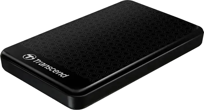 Transcend StoreJet 25A3 Portable External Hard Drive 2.5" HDD 2 TB USB 3.1 Gen 1 5Gbps with Shock Absorber Suspension and One-Touch Auto-Backup