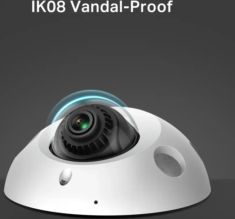 TP-Link VIGI C230I Mini 3MP Compact Dome Security Camera, 2.8mm Wide Angle, H.265+, Two-Way Audio, IK08 Vandal Resistant, Smart Detection, White