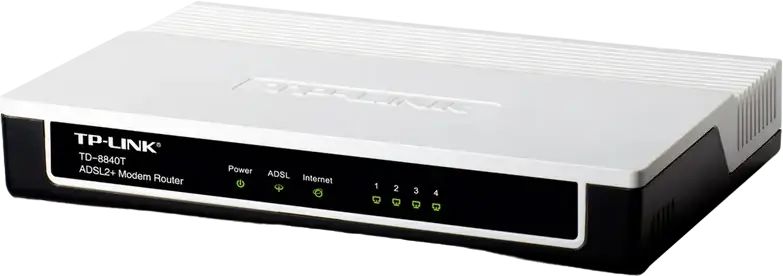 Modem ADSL TP-LINK TD-8840T, ADSL/ADSL2/ADSL2 + până la 24 Mbps, Negru