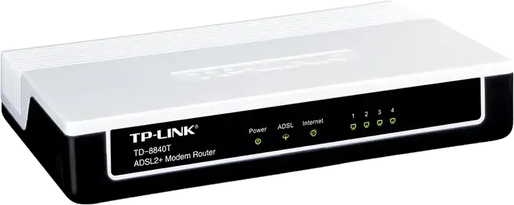 Router Modem TP-Link TD-8840T ADSL2+, Viteza Downstream pana la 24 Mbps, 4 Porturi Ethernet 10/100 Mbps, Annex M, QoS, Firewall Dual Active