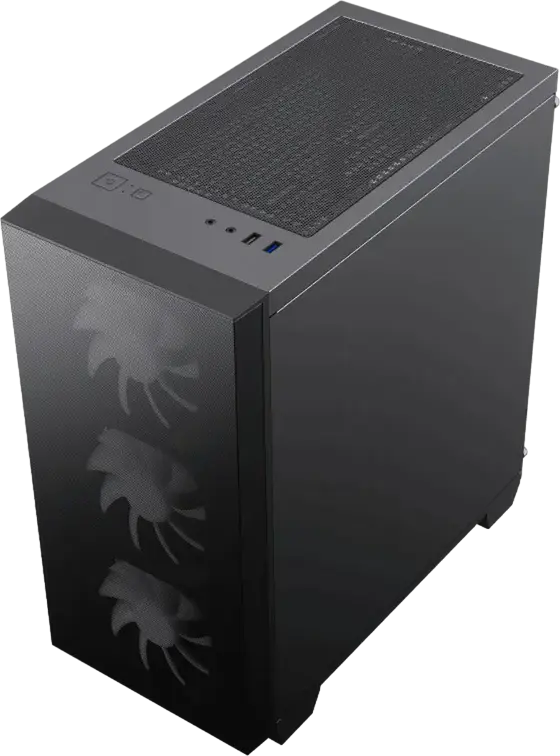 Carcasa Gamemax Aero Mini ECO Micro-ATX Mini Tower, Panou Lateral Sticla Temperata, 4 Ventilatoare 120mm, Fata Mesh, SPCC 0.6mm, Negru