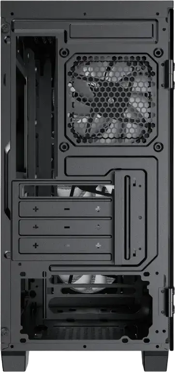 Carcasa Gamemax Aero Mini ECO Micro-ATX Mini Tower, Panou Lateral Sticla Temperata, 4 Ventilatoare 120mm, Fata Mesh, SPCC 0.6mm, Negru