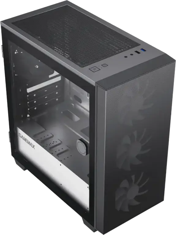 Carcasă PC Gamemax Aero Mini ECO, Micro-ATX, Fără PSU, Negru
