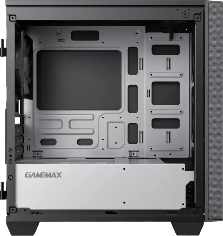 Carcasa Gamemax Aero Mini ECO Micro-ATX Mini Tower, Panou Lateral Sticla Temperata, 4 Ventilatoare 120mm, Fata Mesh, SPCC 0.6mm, Negru