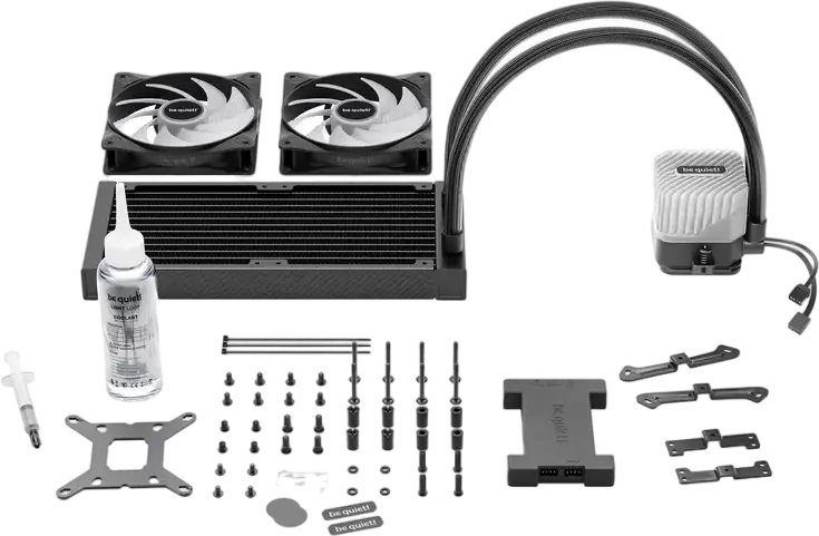 Система жидкостного охлаждения be quiet! Light Loop 240mm BW020, ARGB подсветка, 2 вентилятора Light Wings LX PWM, алюминиевый радиатор, для Intel LGA 1851/1700 и AMD AM5/AM4
