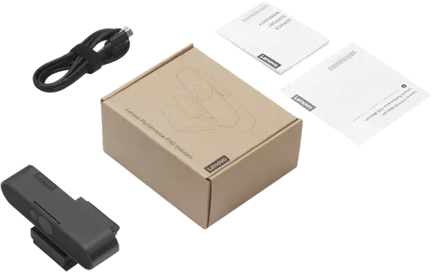Lenovo Performance FHD Webcam 1080p Full HD, 95° FOV, Dual Microphones, Windows Hello Facial Recognition, Privacy Shutter, USB Interface, Black