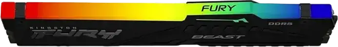 Kit Memorie RAM Kingston FURY Beast RGB 32GB (2x16GB) DDR5 6400MHz PC5-48000 CL32 KF564C32BBEAK2-32 Intel XMP 3.0 AMD EXPO Negru