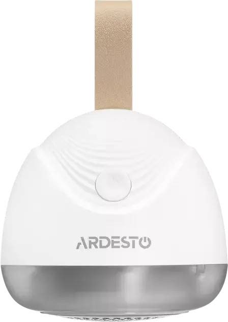 Scurtator de scame Ardesto LSH-T1L, lame din otel inoxidabil 7200 RPM, baterie litiu 600mAh, incarcare USB-C, indicatori LED, Alb