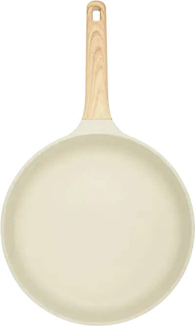 Resto Kitchenware RAN 93811 Frying Pan 28cm, Recycled Cast Aluminium, Pfluon Non-Stick Coating, Induction Compatible, Beige