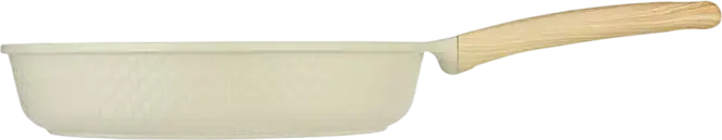 Resto Kitchenware RAN 93811 Frying Pan 28cm, Recycled Cast Aluminium, Pfluon Non-Stick Coating, Induction Compatible, Beige