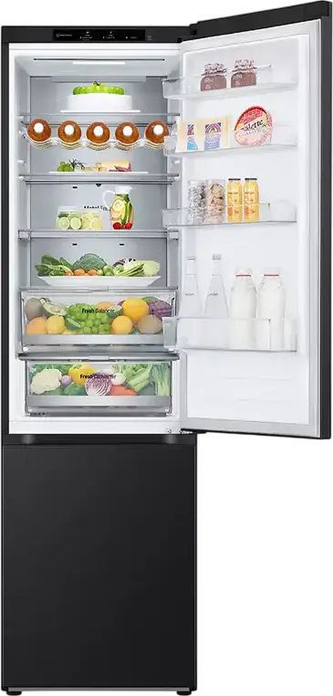 LG GBV7280 Combi Refrigerator Bottom Freezer 419L Energy Class B Color: Black Door Cooling+ Inverter Linear Compressor Freestanding 203 cm