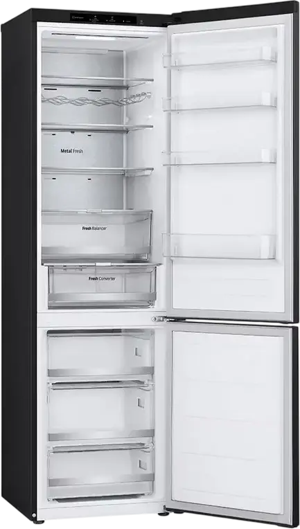 LG GBV7280 Combi Refrigerator Bottom Freezer 419L Energy Class B Color: Black Door Cooling+ Inverter Linear Compressor Freestanding 203 cm