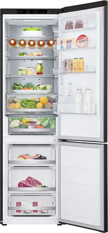 LG GBV7280 Combi Refrigerator Bottom Freezer 419L Energy Class B Color: Black Door Cooling+ Inverter Linear Compressor Freestanding 203 cm