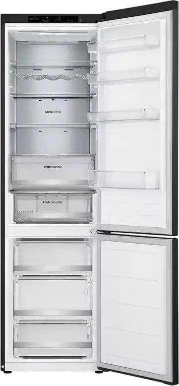 LG GBV7280 Combi Refrigerator Bottom Freezer 419L Energy Class B Color: Black Door Cooling+ Inverter Linear Compressor Freestanding 203 cm